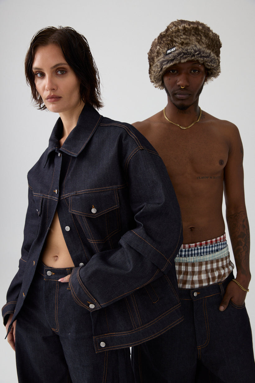 DETACH JACKET in RAW INDIGO