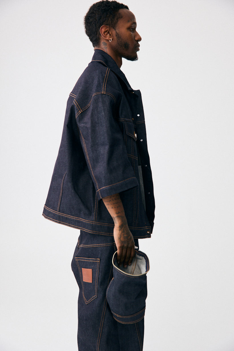 DETACH JACKET in RAW INDIGO