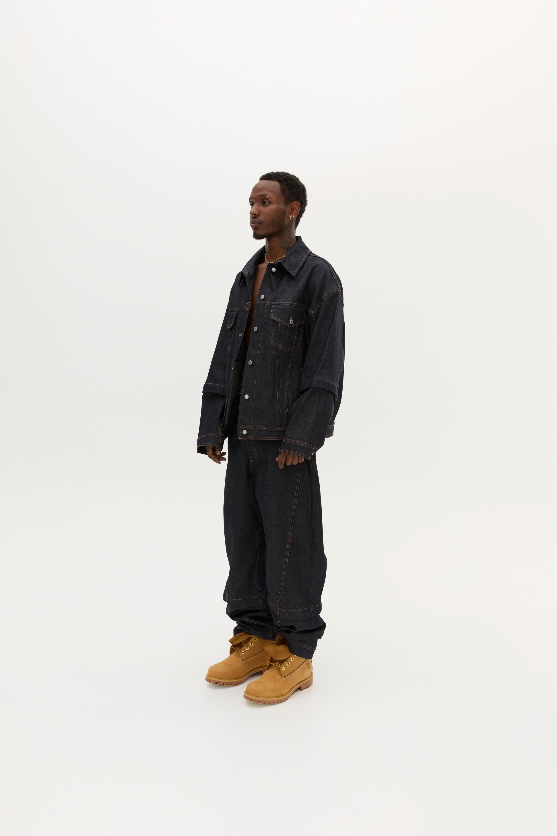 DETACH JACKET in RAW INDIGO
