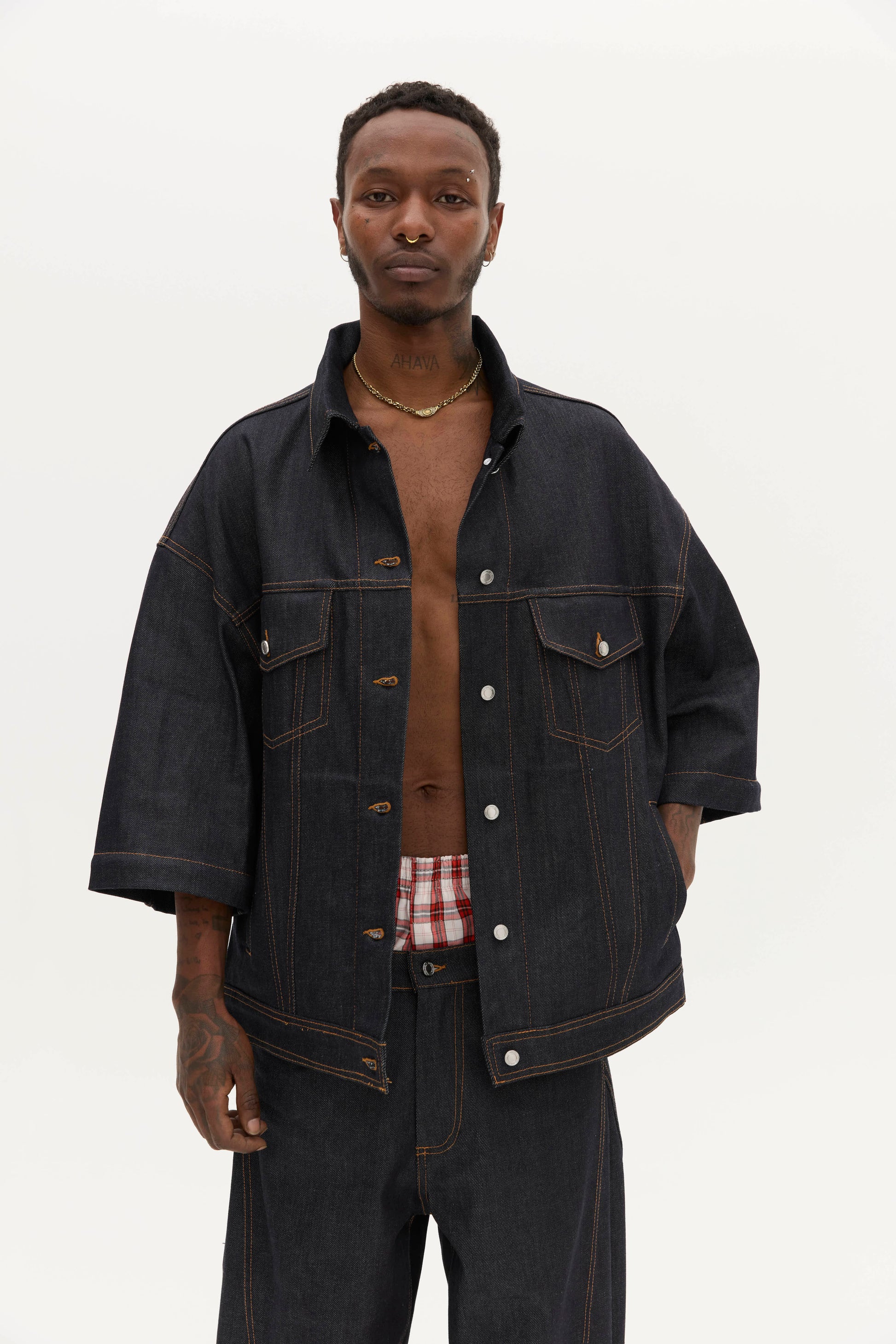 DETACH JACKET in RAW INDIGO