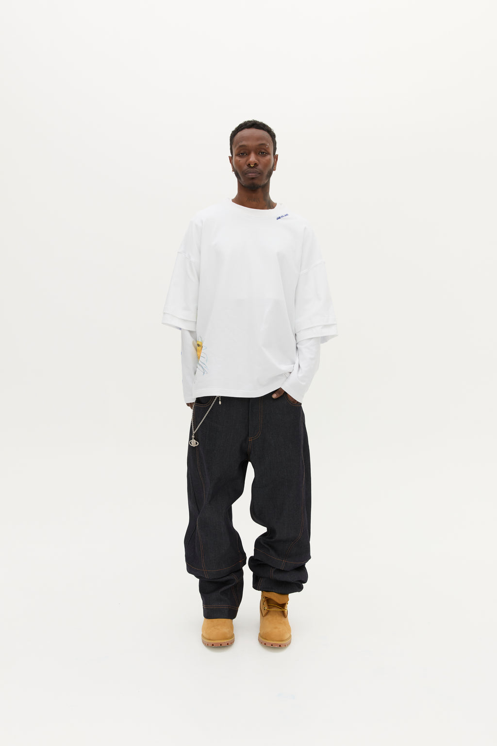 DBL SLEEVE TEE in WATERCOLOUR