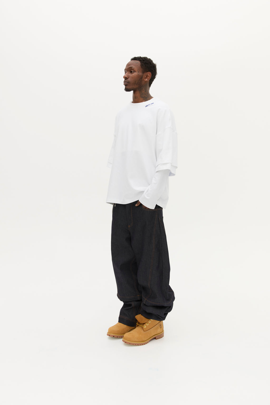 DBL SLEEVE TEE in WATERCOLOUR