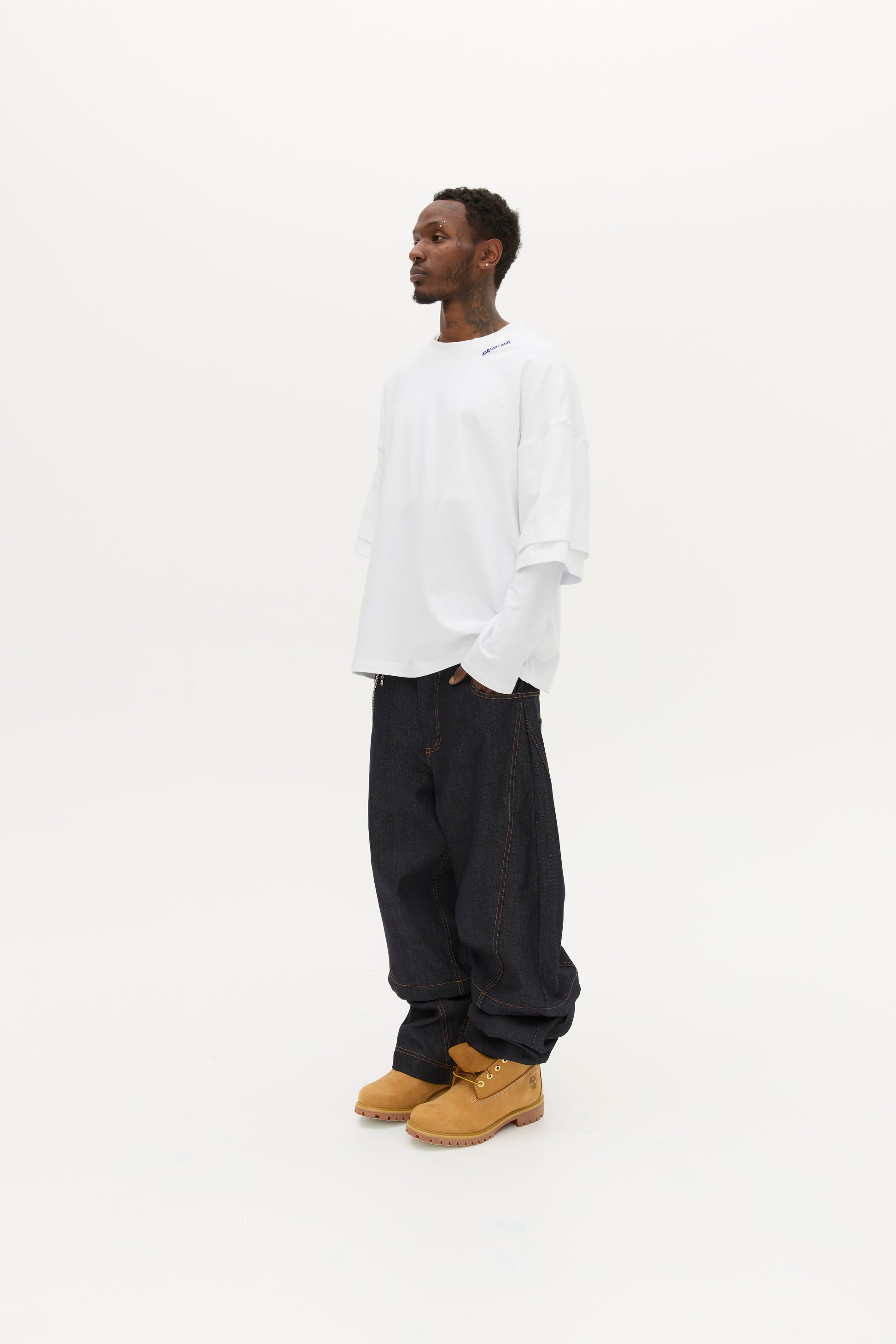 DBL SLEEVE TEE in WATERCOLOUR