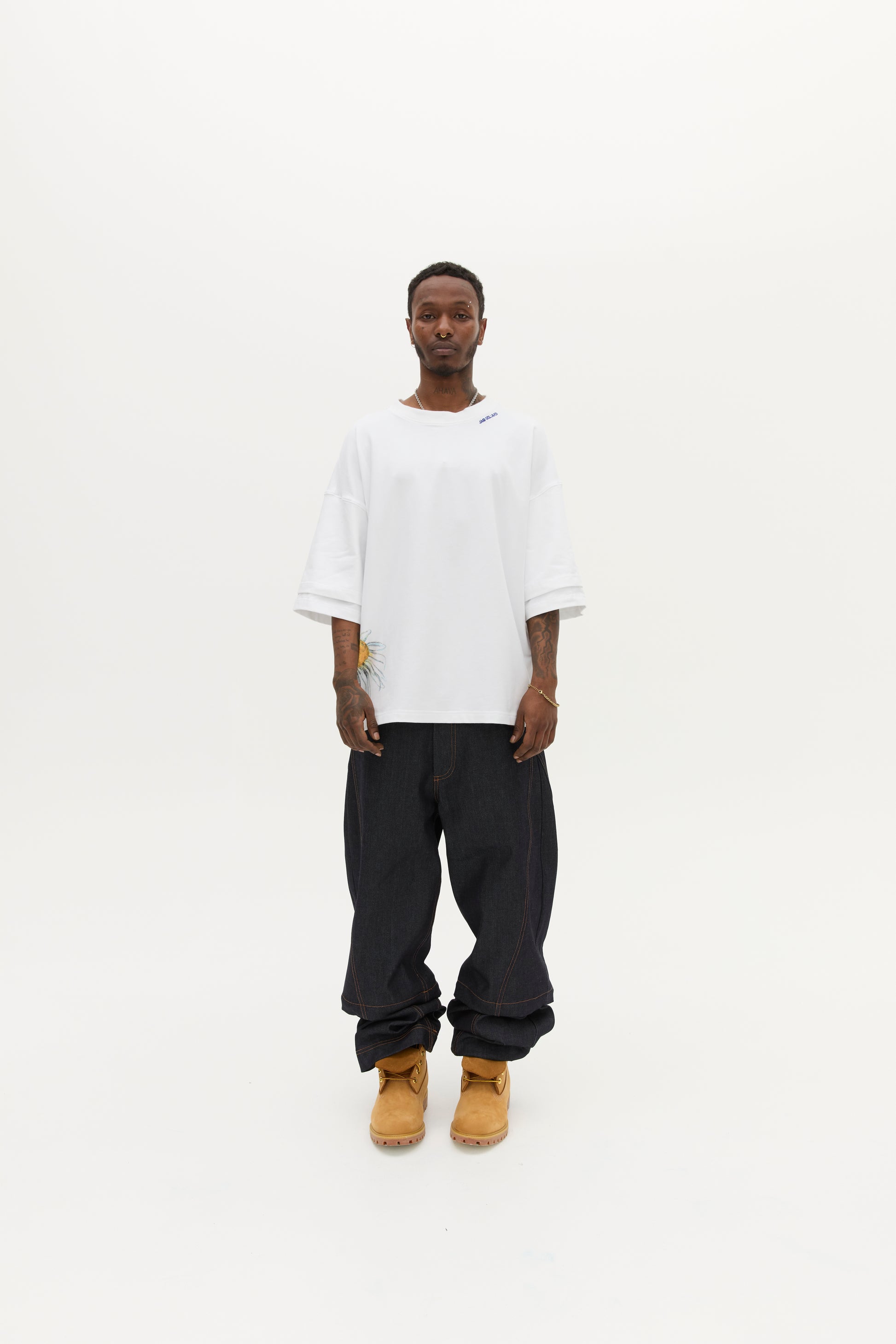DBL SLEEVE TEE in WATERCOLOUR