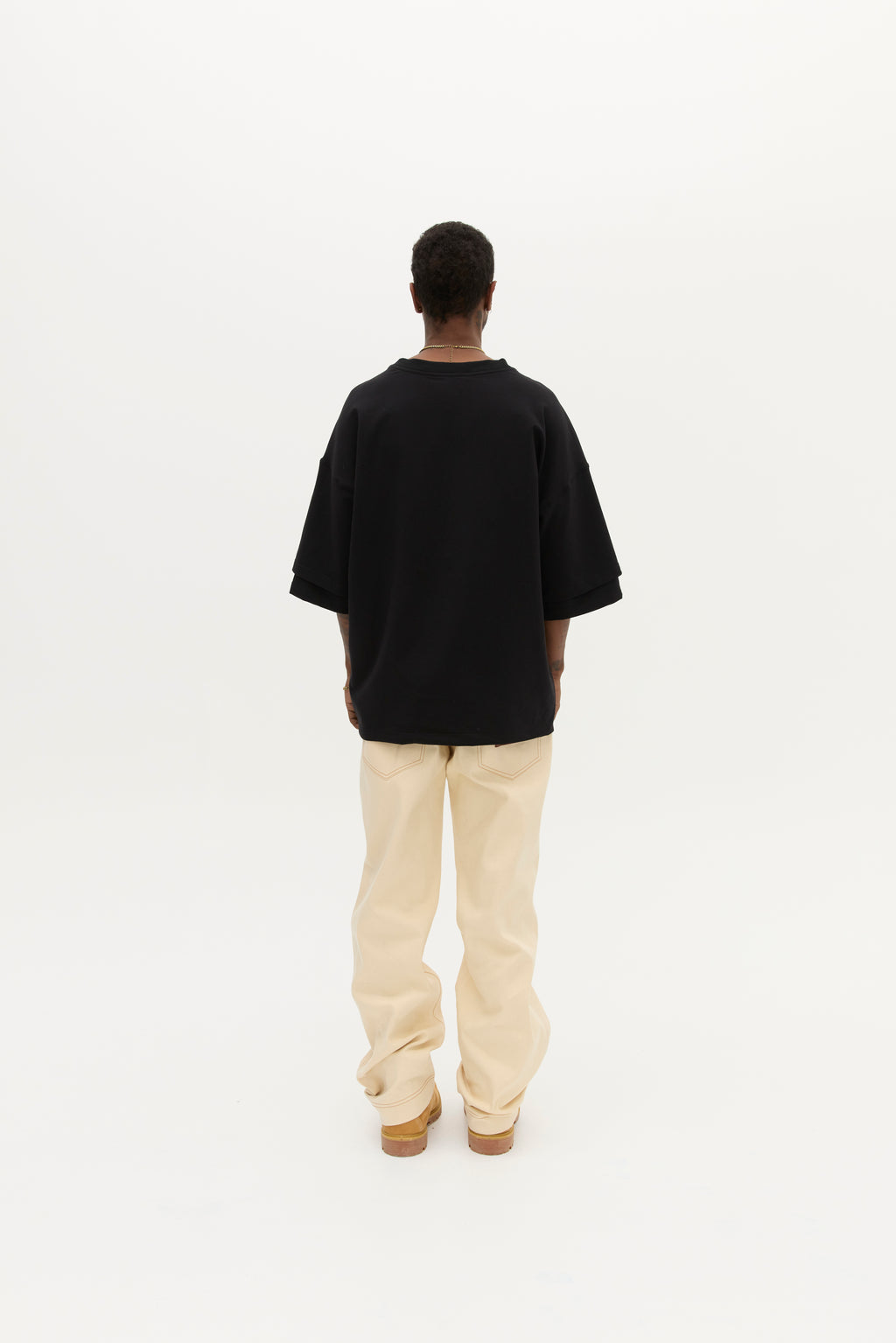 DBL SLEEVE TEE in BLACK