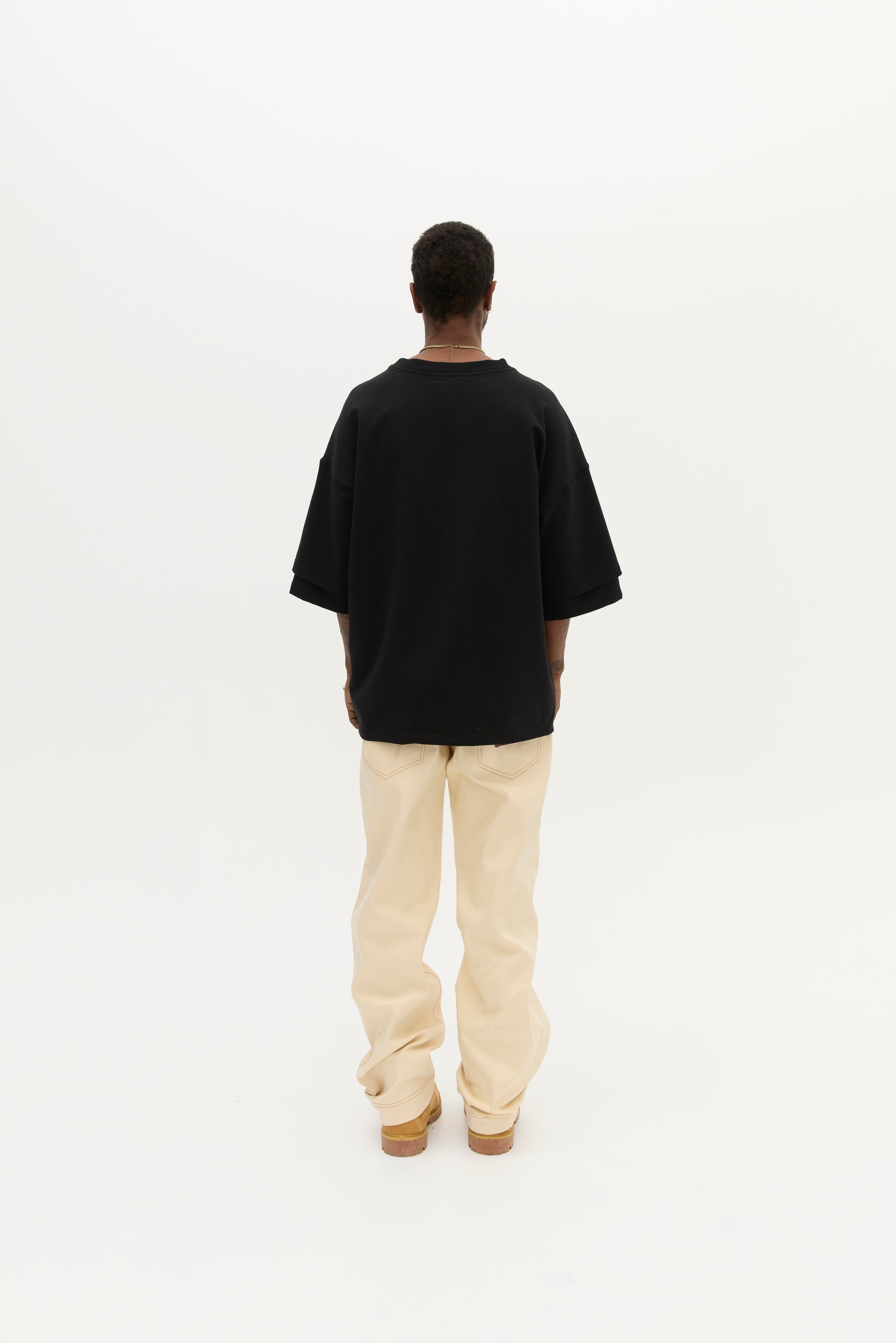 DBL SLEEVE TEE in BLACK