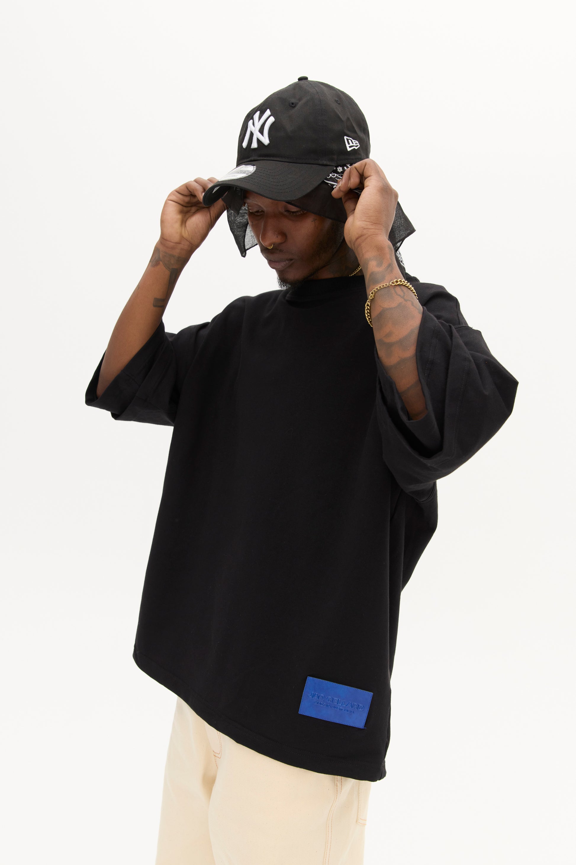 DBL SLEEVE TEE in BLACK